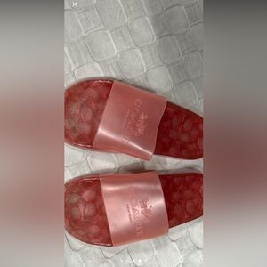 Coach Ulysa Cherry Red Slide Sandals
